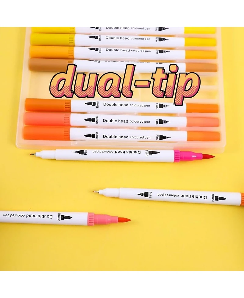 Htutwoo 24 Dual Tip Acrylic Paint Markers, Quick-Drying & Anti-Fading, for Diy Crafts on Stone, Wood, Plastic, Glass – Painting Supplies Kit