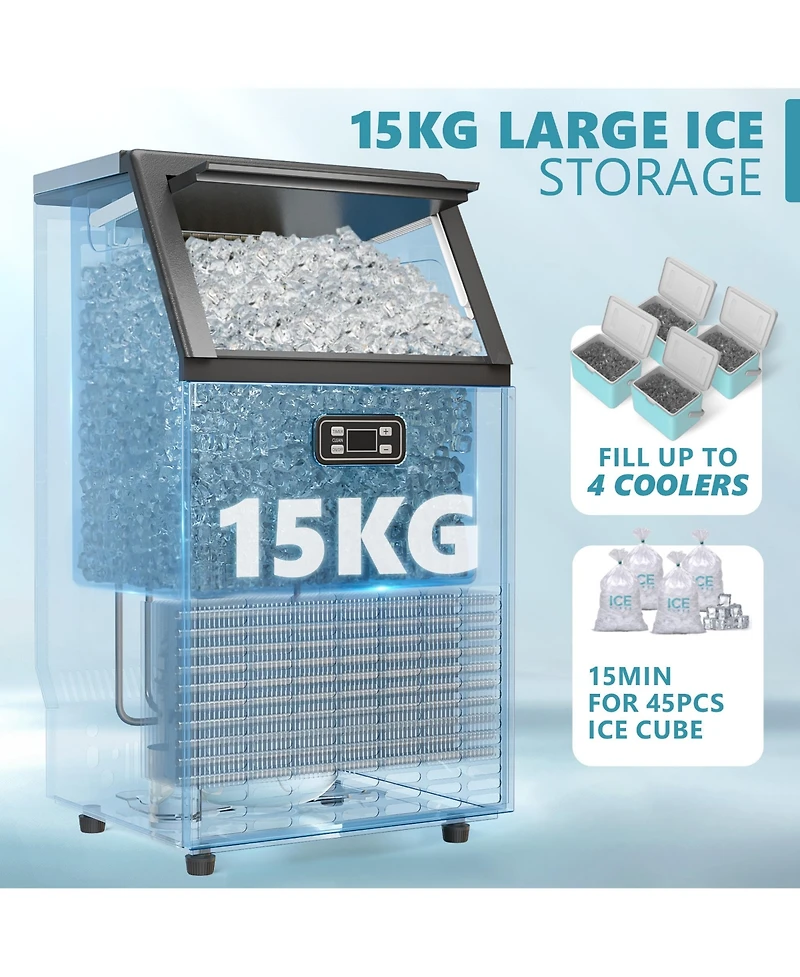 Euhomy Ice Maker with Auto Clean in Silver