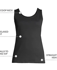 Lands' End Women's Tall Cotton Tank Top