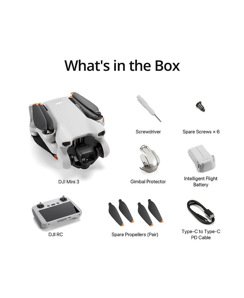 Dji Mini 3 Drone with Rc Remote Controller Bundle with 32GB microSD Card, Shoulder Bag, Landing Pad