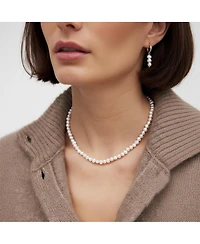 Joey Baby Freshwater Pearl Drop Hoop Earrings