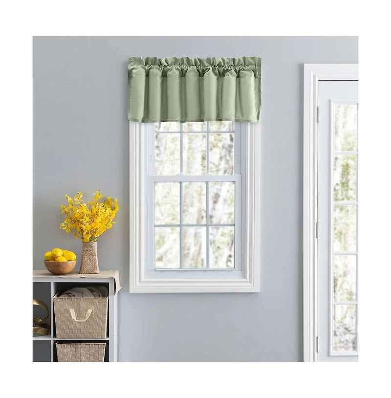 Ellis Stacey 3" Rod Pocket High Quality Fabric Solid Color Window Lined Filler Valance 42"x13