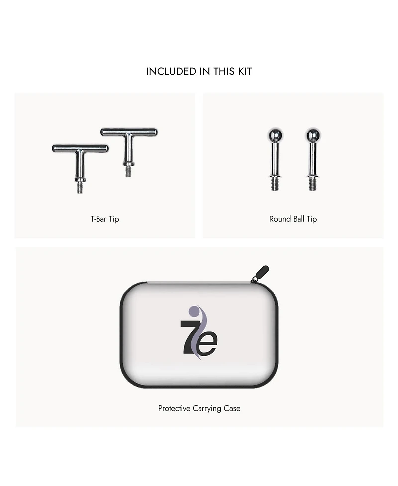 7E Wellness MyoLift Applicator Tips And Carrying Case Kit, 3-Piece