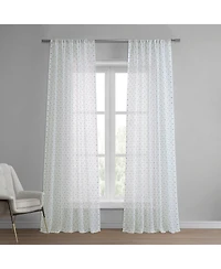 Half Price Drapes Altair Geometric Patterned Faux Linen Sheer Curtain