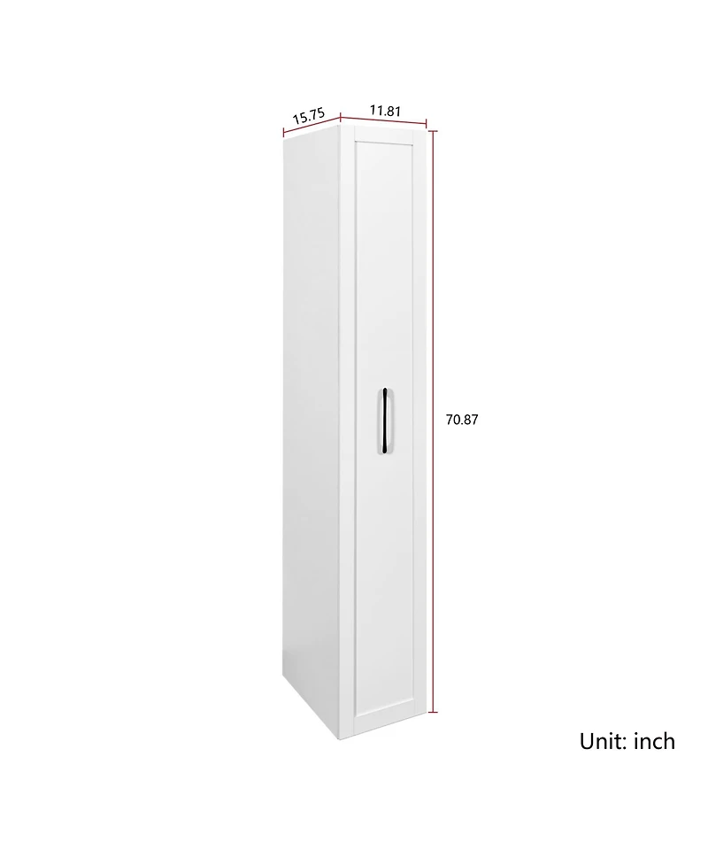 sumyeg Slim Rolling Storage Cart with Handle and Wheels, Wood Spice Rack, Pantry Organizer for Kitchen and Small Spaces