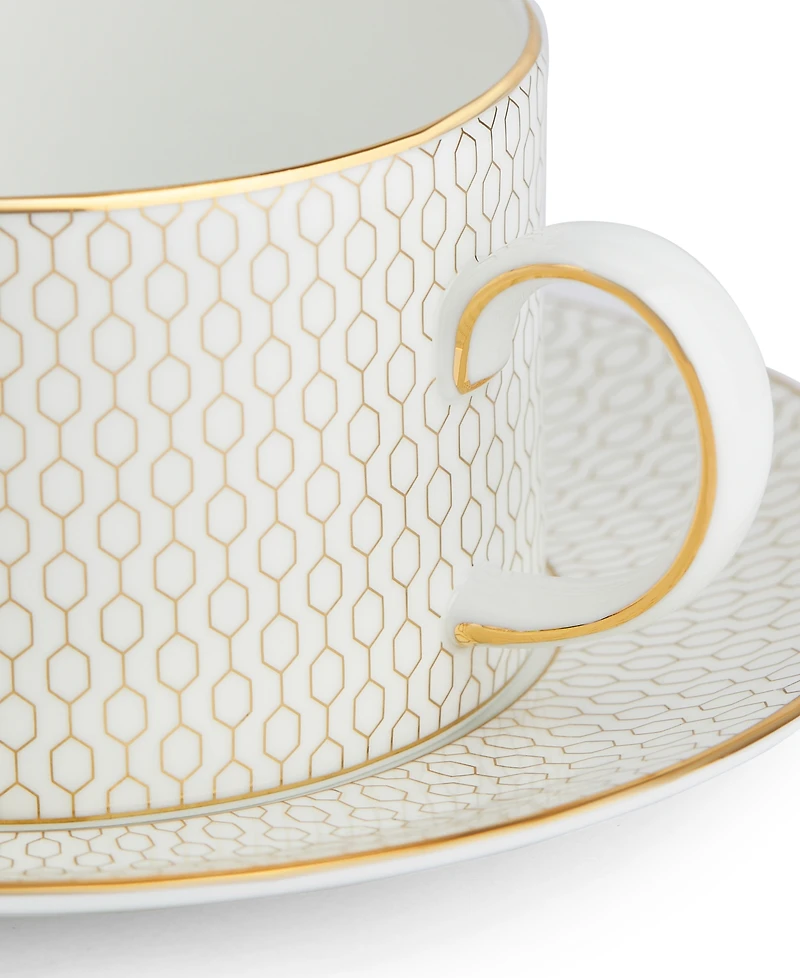 Wedgwood Gio Gold Teacup & Saucer Set
