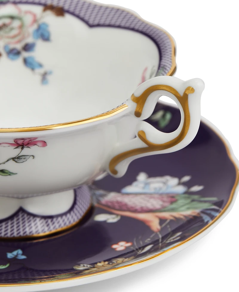 Wedgwood Wonderlust Midnight Crane Teacup & Saucer