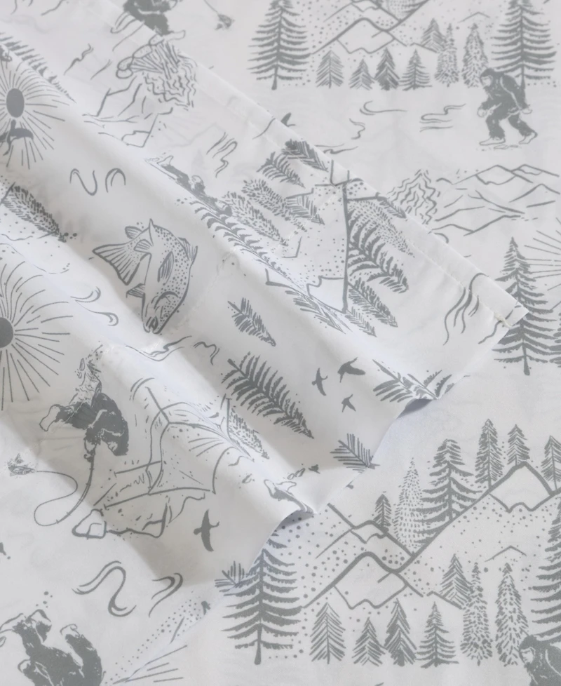Eddie Bauer Big Foot Hiking Trip Microfiber 4-Pc. Sheet Set, Queen