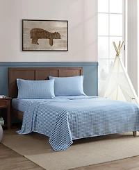 Eddie Bauer Preston Check Microfiber -Pc. Sheet Set