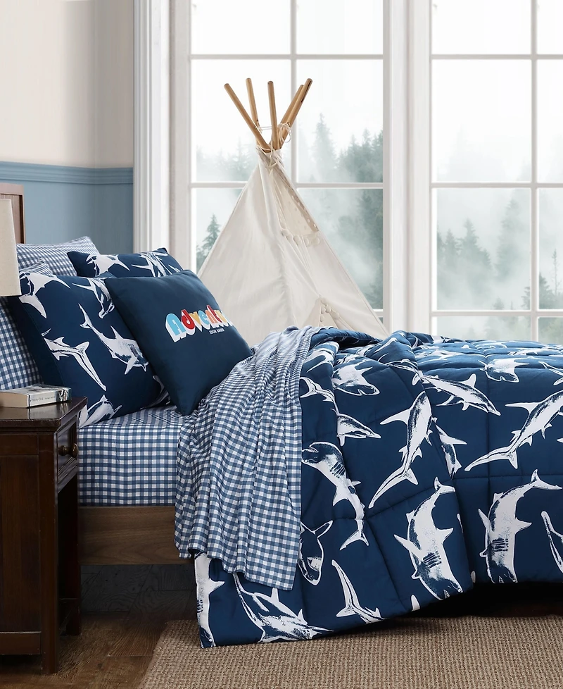 Eddie Bauer Vinny and Shark Friends Microfiber 4-Pc. Comforter Set, Full/Queen
