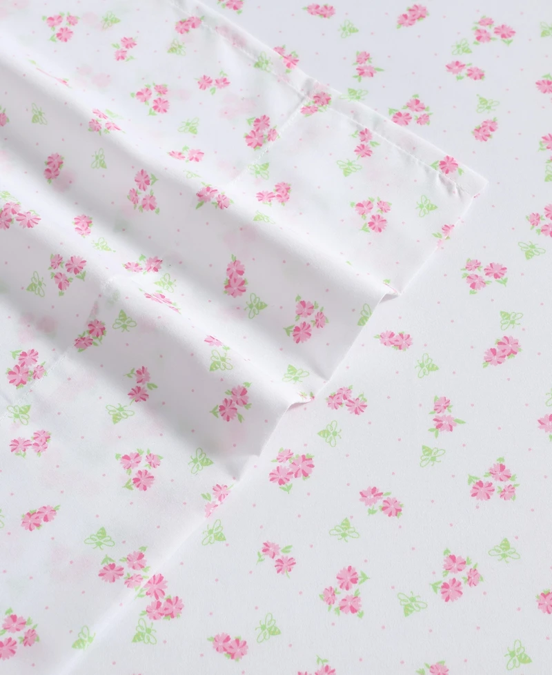 Laura Ashley Busy Bee Microfiber 4-Pc. Sheet Set