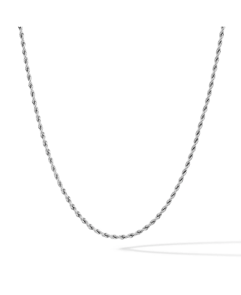 Vincero Rope Necklace - 3mm - Silver 21" - Without Engraving