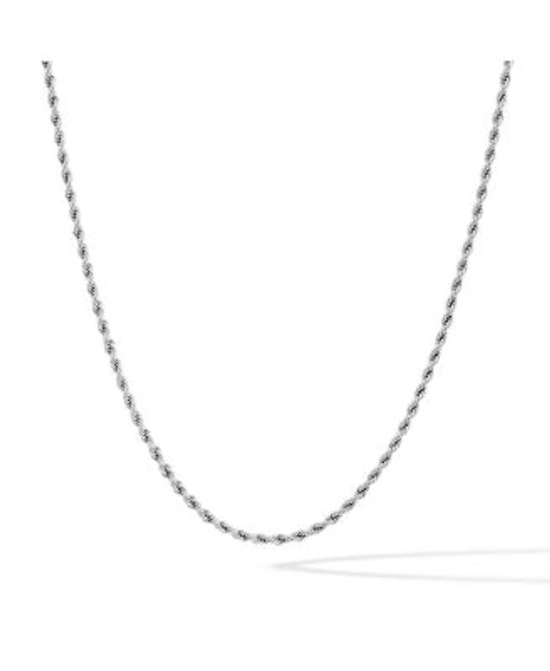 Vincero Rope Necklace 3mm Silver 21 X22 Without Engraving