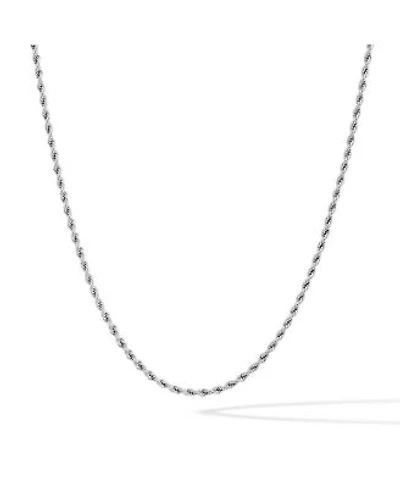 Vincero Rope Necklace 3mm Silver 21 X22 Without Engraving