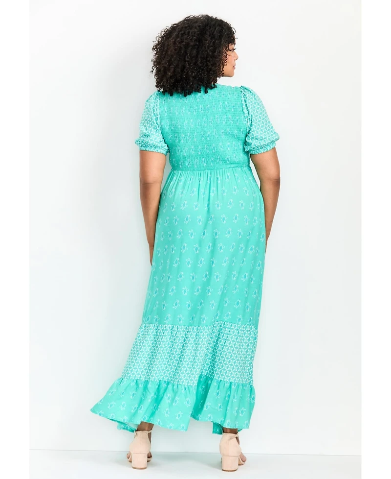 Avenue Women's Plus Eve Border Dress