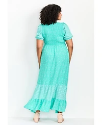 Avenue Women's Plus Eve Border Dress