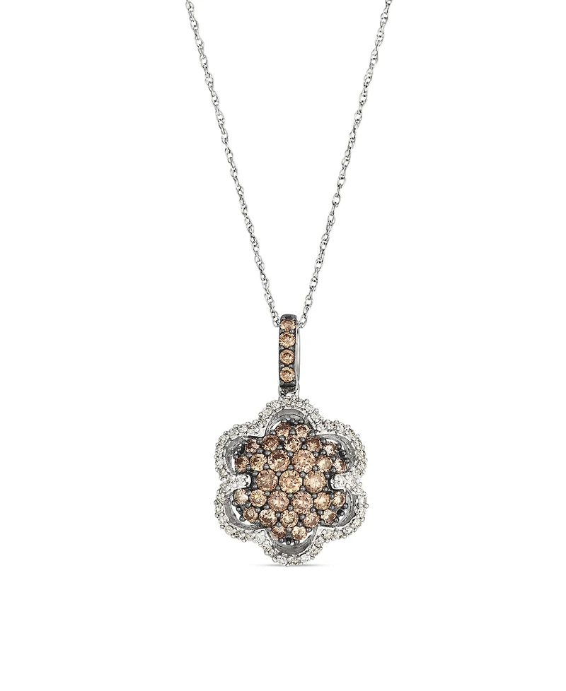 Le Vian Chocolate Diamond (0.79 ct. t.w.) and Vanilla Diamond (0.23 ct. t.w.) Pendant Necklace in 14k Vanilla Gold