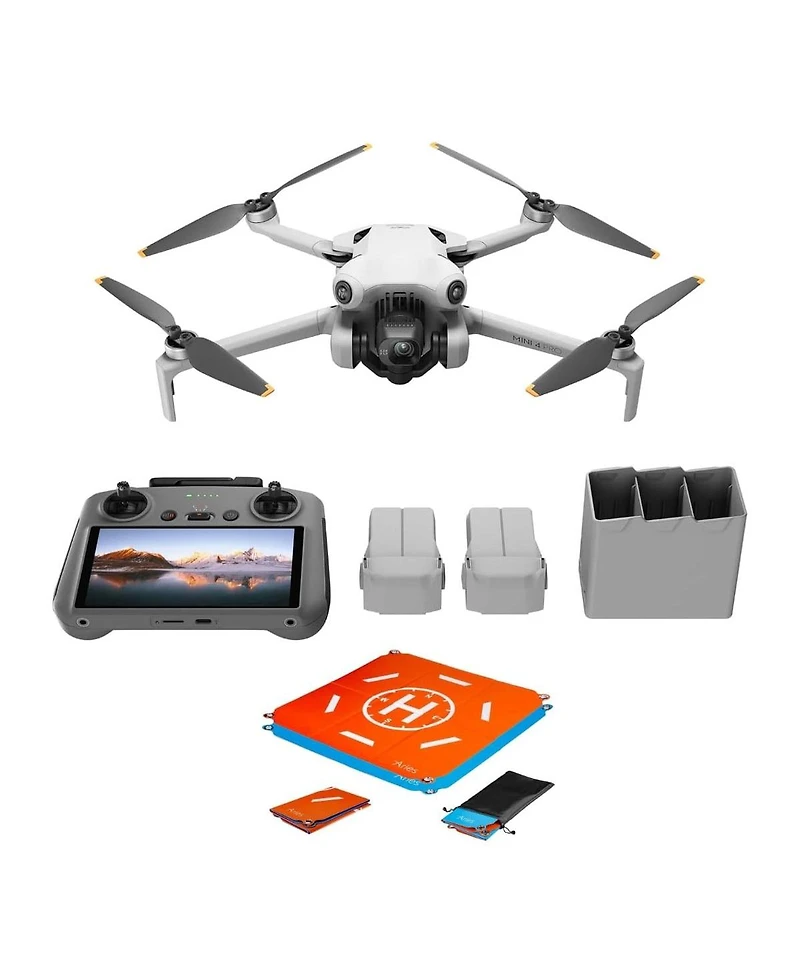 Dji Dji Mini 4 Pro Fly More Combo Plus with Dji Rc 2 (Screen Remote Controller), Folding Mini-Drone with 4K Hdr Video Camera for Adults, 2 Extra