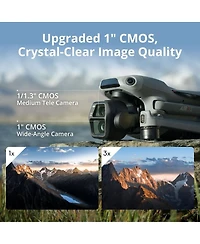 Dji Air 3S Drone with Rc-N3 Remote Controller, Bundle with 128GB Memory Card, Strobe Light, Landing Pad Pro and Backpack