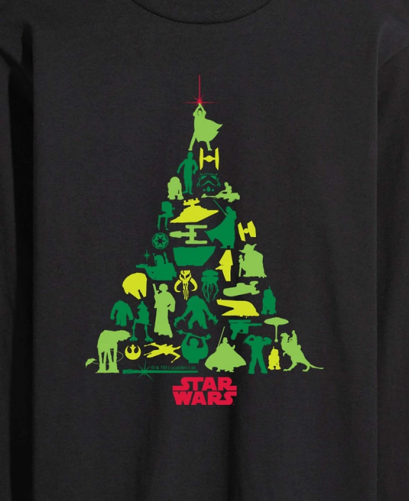 Airwaves Men's Star Wars Christmas Tree Long-Sleeve T-Shirt