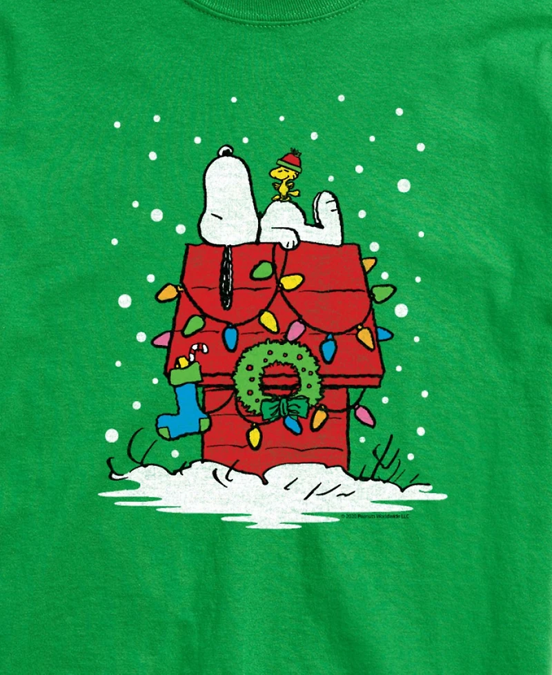 Airwaves Men's Snoopy Holiday House Short-Sleeve T-Shirt