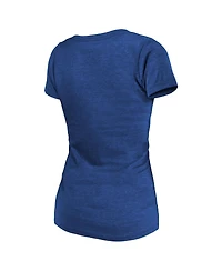 Majestic Threads Women's Royal Los Angeles Dodgers 2025 National League Champions Hullabaloo Tri-Blend Modest V-Neck T-Shirt