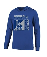 Majestic Threads Men's Shohei Ohtani Royal Los Angeles Dodgers 2025 World Series Name Number Lightweight Long Sleeve Hooded T-Shirt