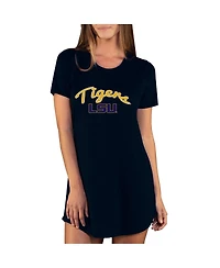 Concepts Sport Women's Black Lsu Tigers Marathon Nightshirt