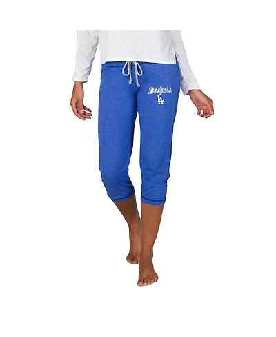 Concepts Sport Women's Royal Los Angeles Dodgers Quest Knit Capri Pants