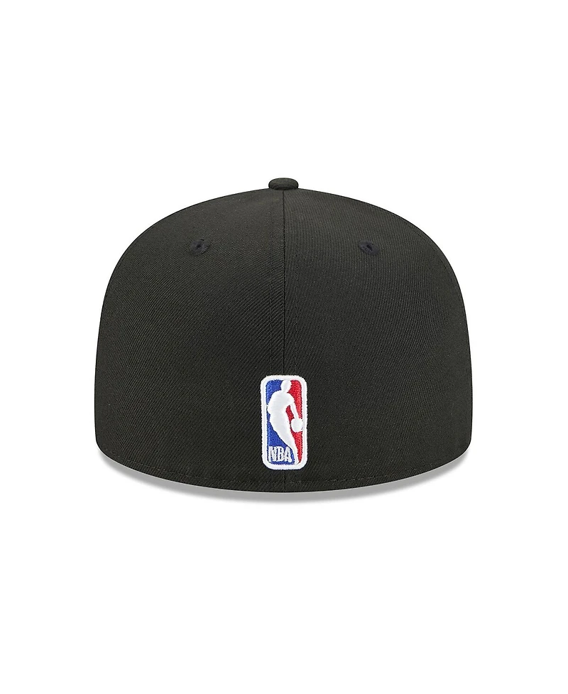 New Era Men's Black/Blue York Knicks Jersey Hook Statement Edition 59FIFTY Fitted Hat