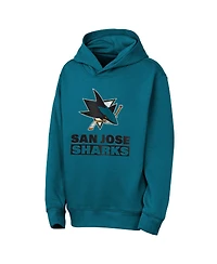Outerstuff Big Boys and Girls Teal San Jose Sharks Back to Basics Hoodie