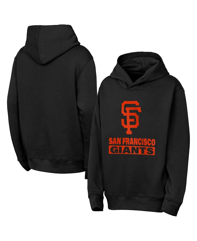 Outerstuff Big Boys and Girls Black San Francisco Giants Back to Basics Hoodie