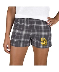 Concepts Sport Women's Charcoal/Gray San Diego Padres Ultimate Flannel Shorts