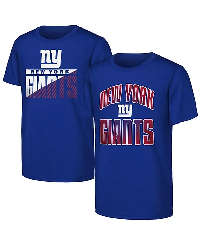 Outerstuff Big Boys and Girls 2-Pack Royal New York Giants Never Quit T-Shirt Set