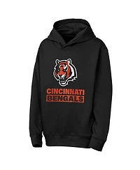 Outerstuff Big Boys and Girls Black Cincinnati Bengals Back to Basics Hoodie