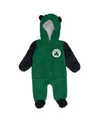 Outerstuff Baby Boys and Girls Kelly Green Boston Celtics Stay Napping Fleece Bunting Full-Zip Hooded Sleeper