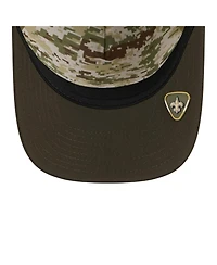 New Era Men's Green New Orleans Saints 2025 Salute to Service 9FORTY A-Frame M-Crown Adjustable Hat