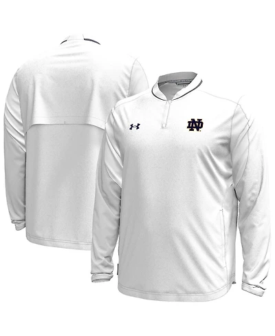 Under Armour Men's White Notre Dame Fighting Irish Motivate Long Sleeve Quarter-Zip Jacket