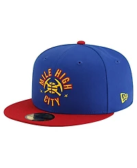 New Era Men's Blue Denver Nuggets Statement Edition Jersey Hook 59Fifty Fitted Hat