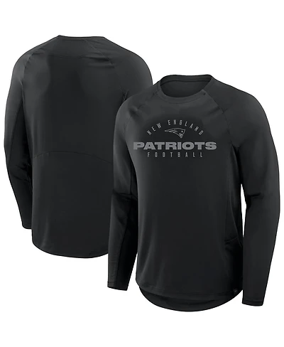 Fanatics Men's Black New England Patriots Big Tall Coverage Scheme Long Sleeve T-Shirt