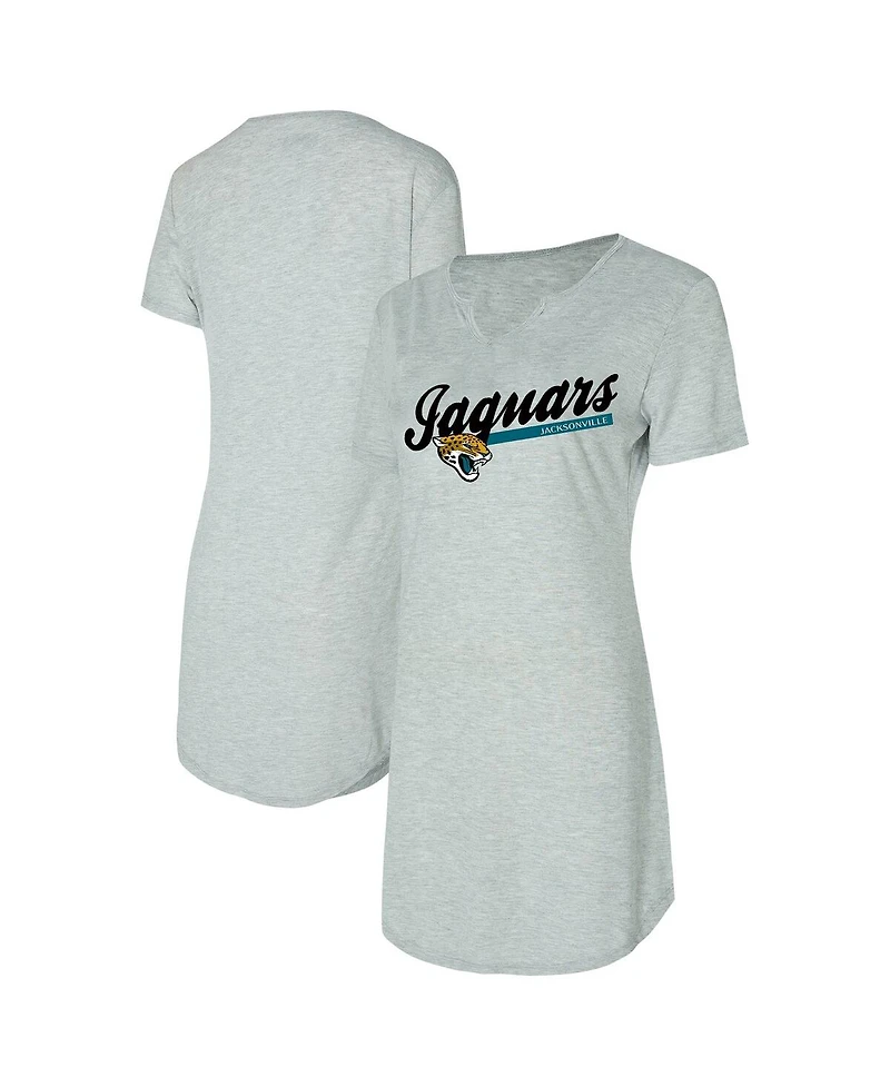 Concepts Sport Women's Gray Jacksonville Jaguars Petition Knit Nightshirt