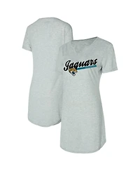 Concepts Sport Women's Gray Jacksonville Jaguars Petition Knit Nightshirt
