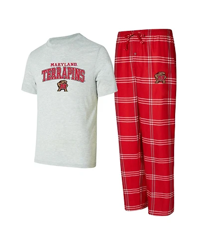 Concepts Sport Men's 2-Piece Red/Gray Maryland Terrapins Top and Pants Sleep Set