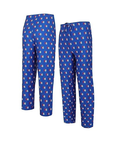 Concepts Sport Men's Royal Philadelphia 76ers Gauge Allover Print Pants