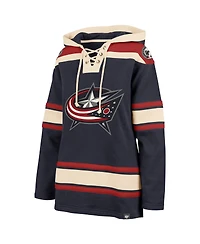 '47 Brand Women's Navy Columbus Blue Jackets Superior Lacer Pullover Hoodie
