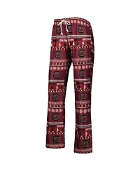Concepts Sport Women's 2-Piece Garnet South Carolina Gamecocks Holiday Long Sleeve Top and Pants Sleep Set