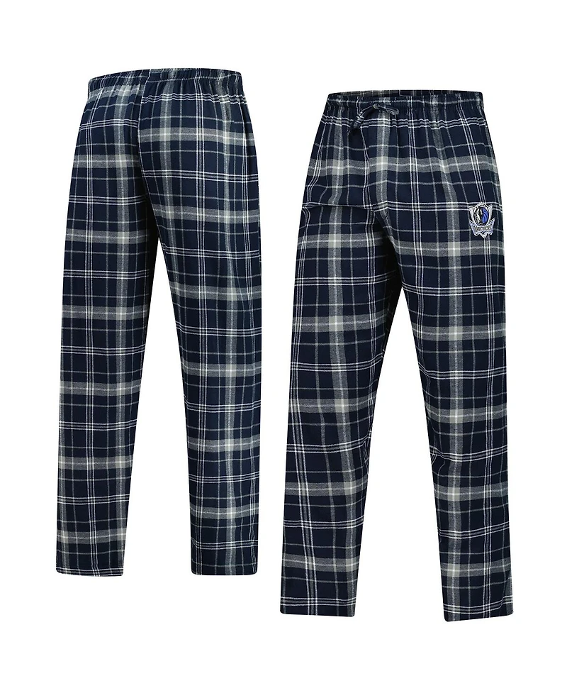 Concepts Sport Men's Navy/Gray Dallas Mavericks Ultimate Plaid Flannel Pants