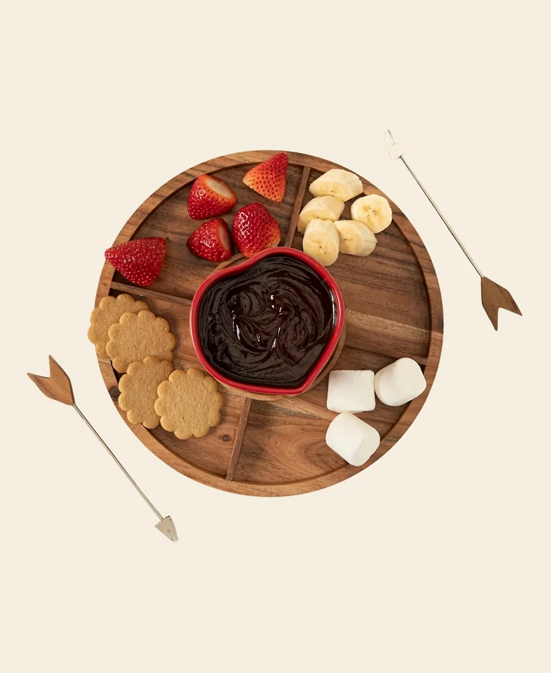 Uncommon Goods Date Night Heart-Shaped Fondue Set
