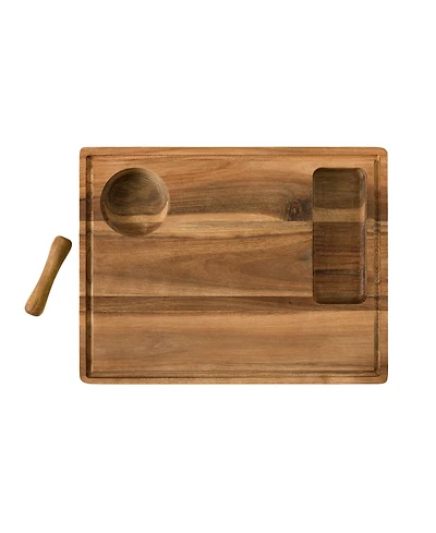 Uncommon Goods Kitchen Wiz Acacia Wood Cutting Board