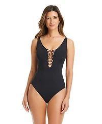 Bleu by Rod Beattie Women's Let's Get Knotty One-Piece Swimsuit